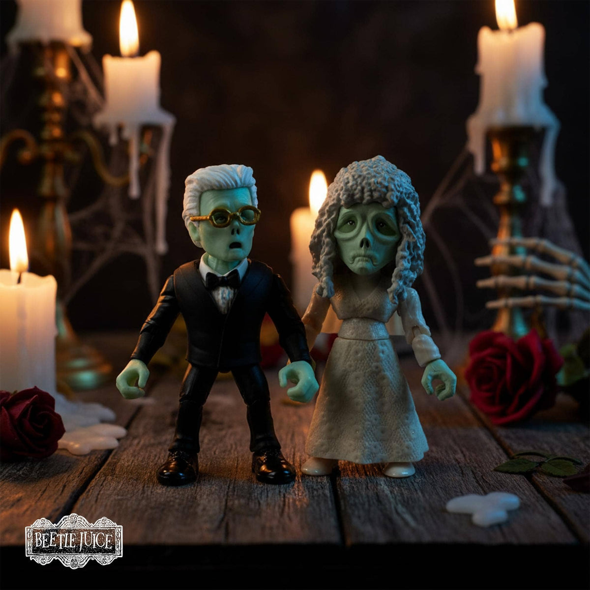 Beetlejuice Wedding Adam and Barbara 3-Inch Action Vinyl Set