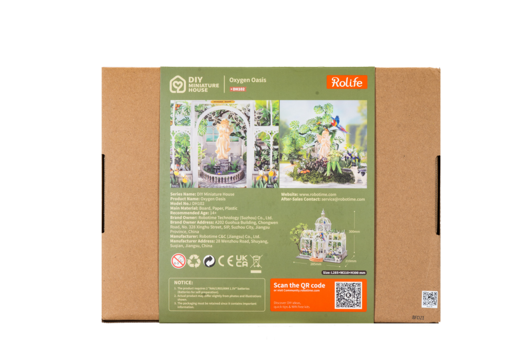 Oxygen Oasis Rolife DIY Miniature House DH102