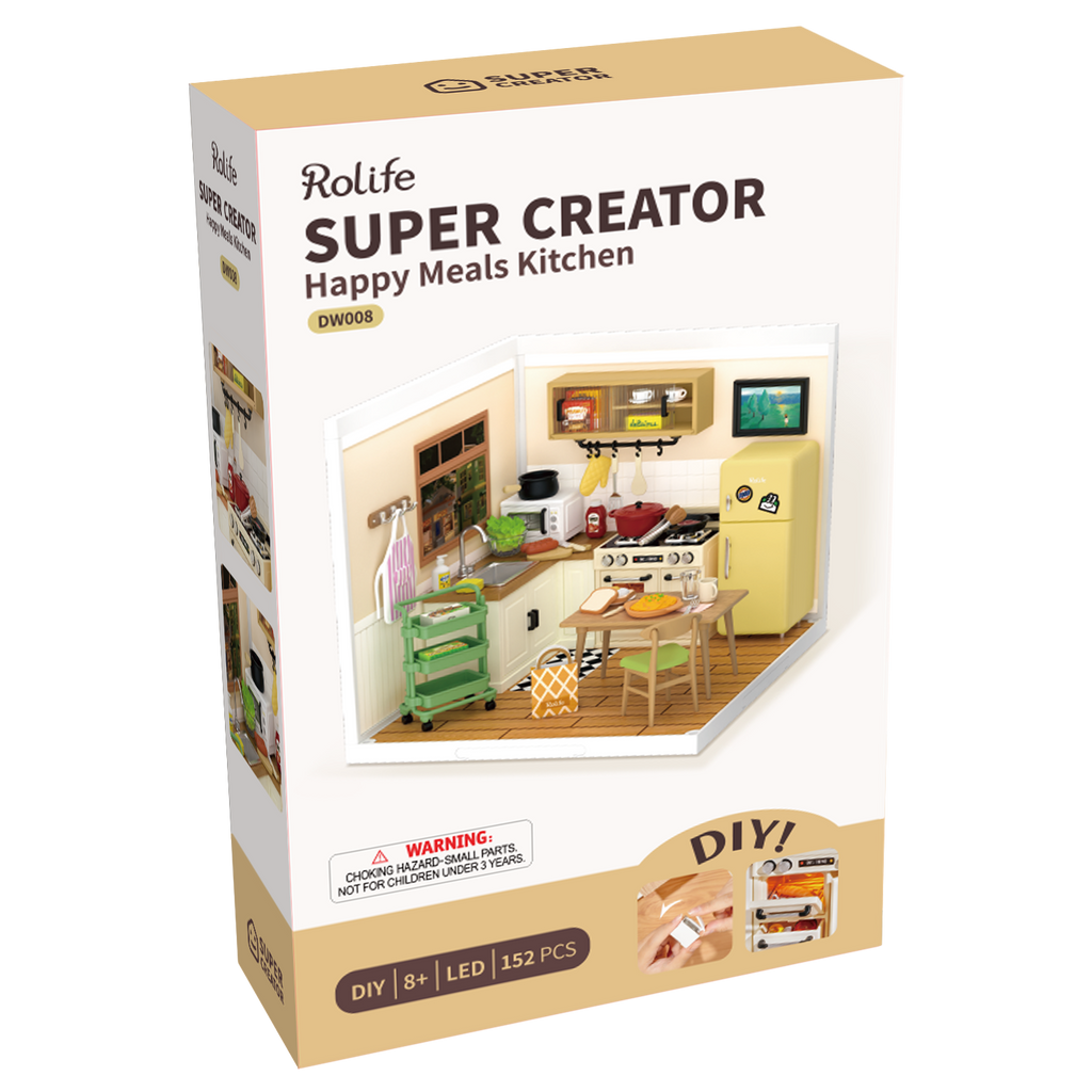 Happy Meals Kitchen Rolife DIY Miniature House DW008