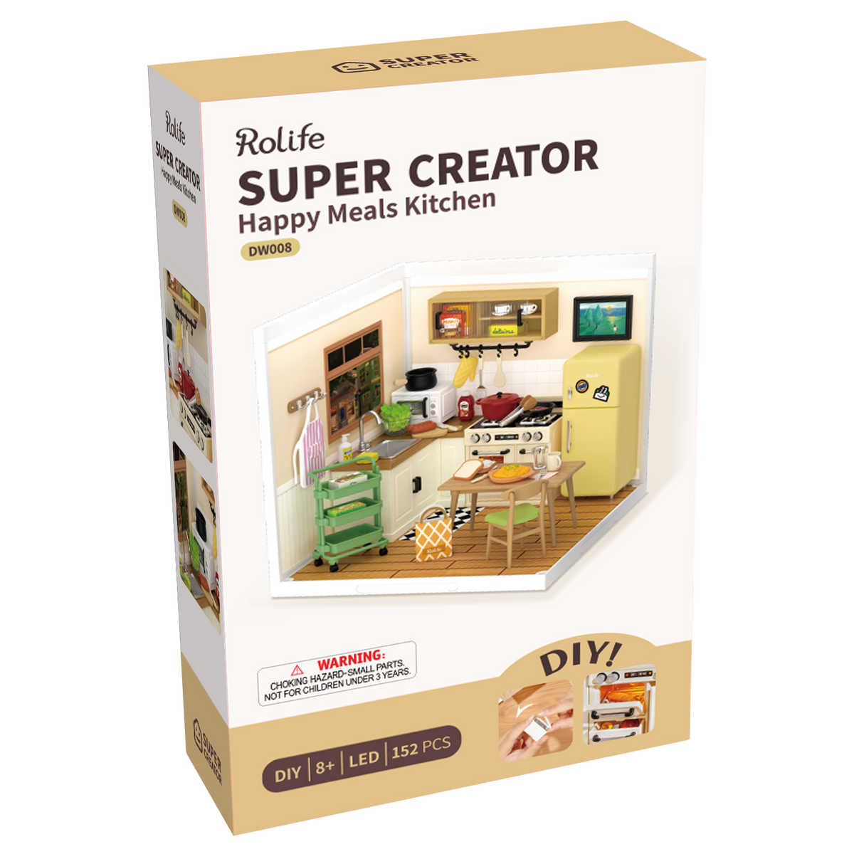 Happy Meals Kitchen Rolife DIY Miniature House DW008