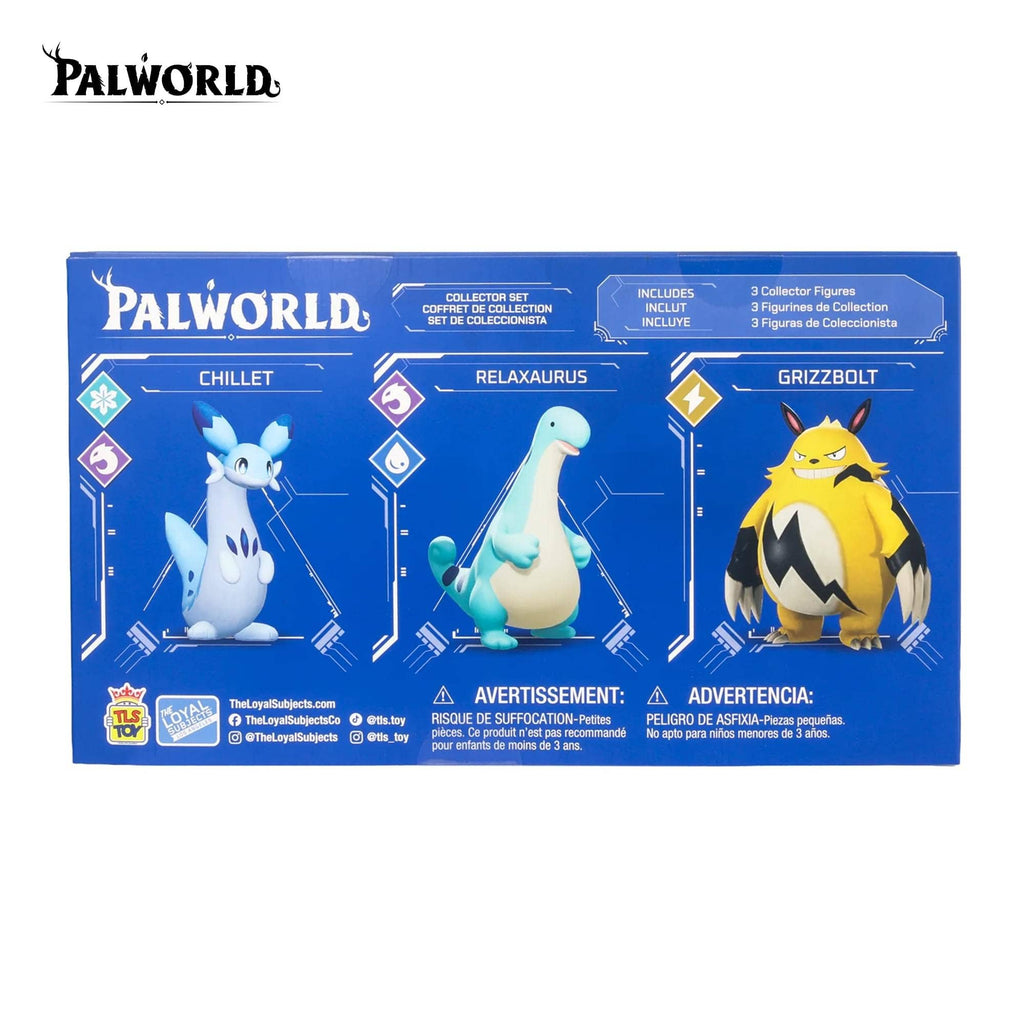 Palworld 3 Inch Figure Set | Chillet, Grizzbolt, Relaxaurus