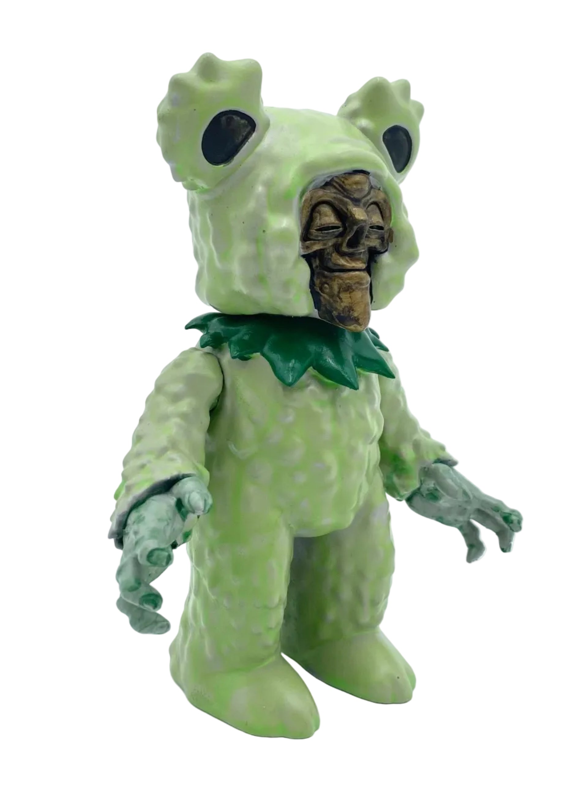 Grateful Death Bear / Large Green on Gold
