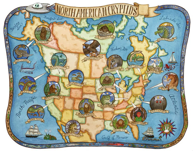 North America Cryptids Map