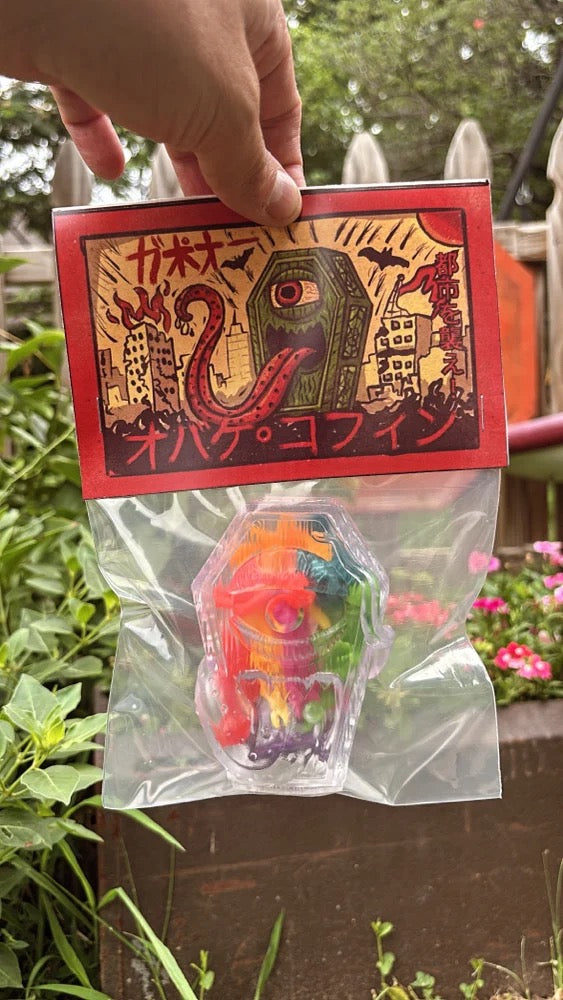 OBAKE Coffin - Clear w. Squishy Skeletons - "Dead Inside"