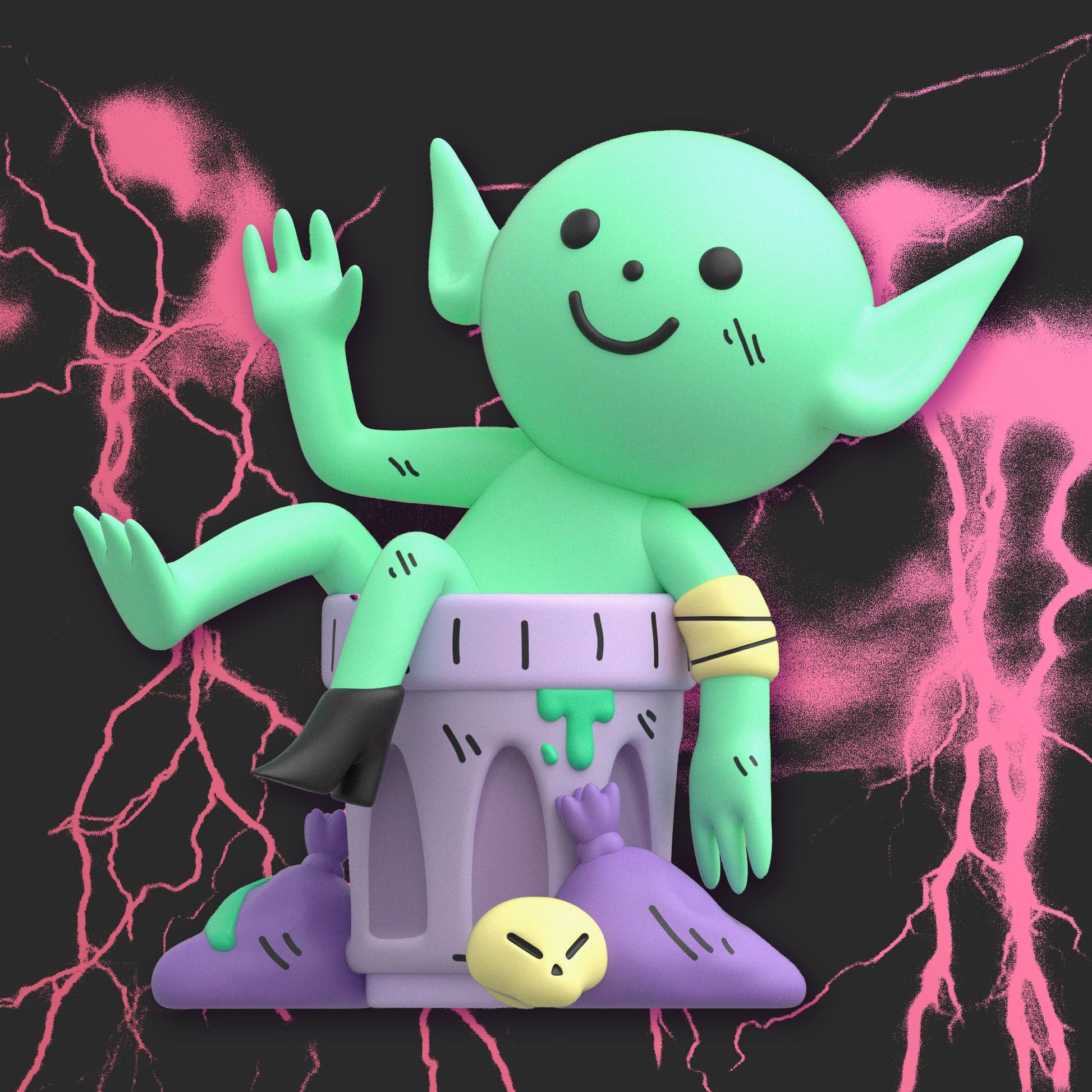 Trash Goblin Vinyl Figure by Wizard of Bardge