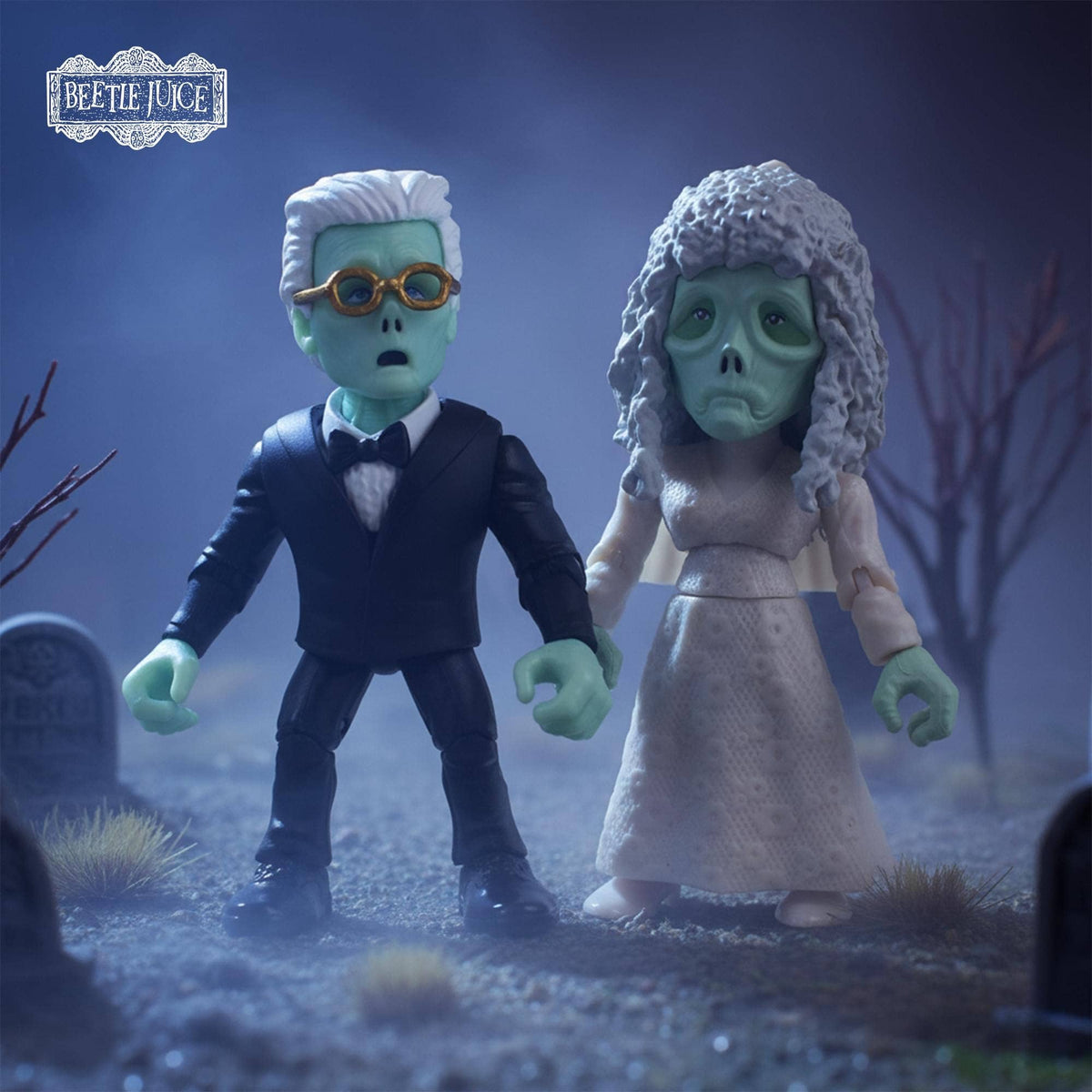 Beetlejuice Wedding Adam and Barbara 3-Inch Action Vinyl Set