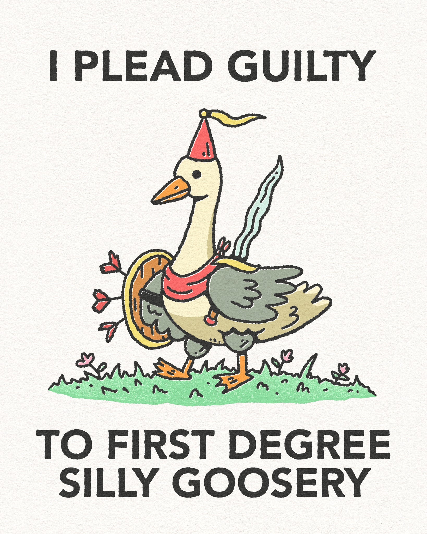 Silly Goosery Print by Wizard of Bardge